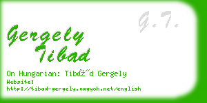 gergely tibad business card